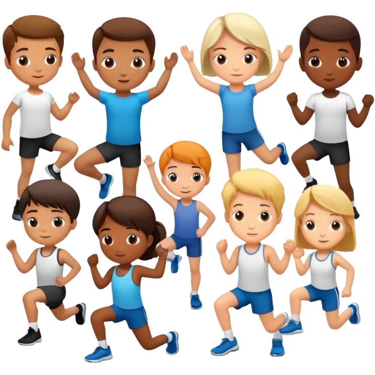  Children are engaged in neuro-exercise. emoji