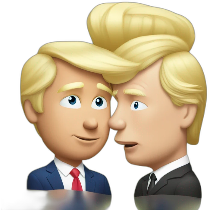 trump-and-putin-kissing,-lgbtq+ friendly, positivity, inclusiveness emoji