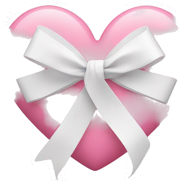 pink heart with white ribbon emoji