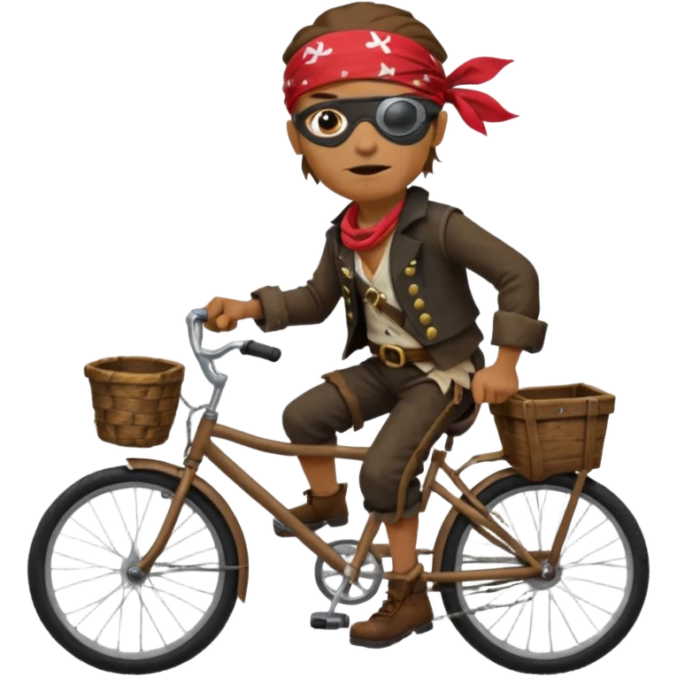 Pirate on bike emoji