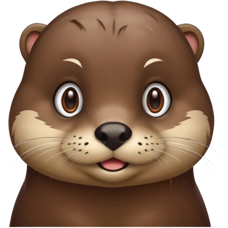 generate an otter with a very big brain, sarcastic emoji