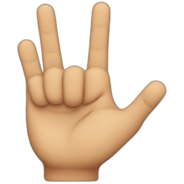 Three fingers emoji