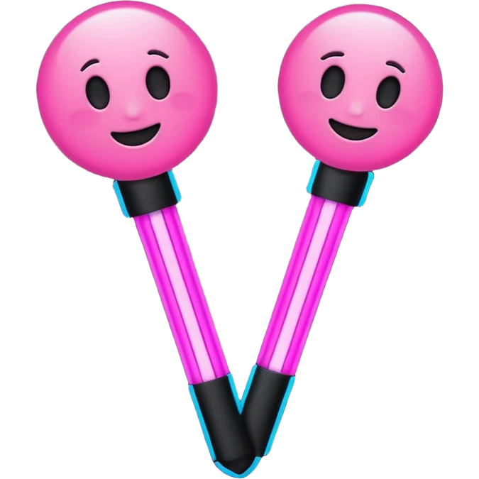 BLACKPINK-inspired black and pink lightstick emoji emoji