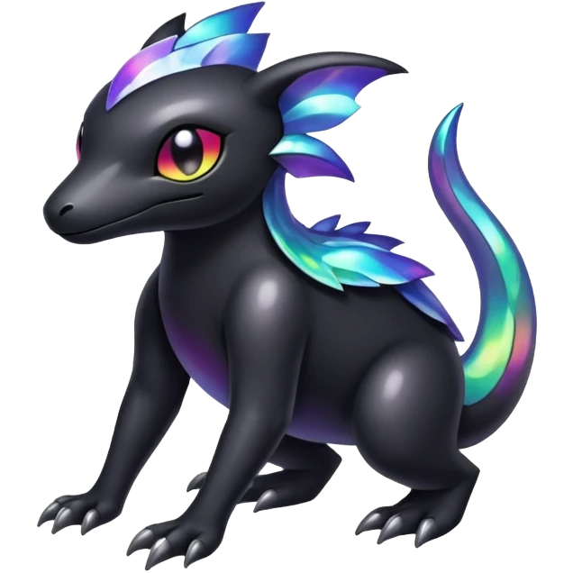  Iridescent black dark fakemon-creature  emoji