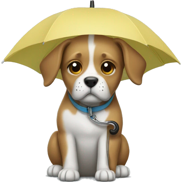 Dog with umbrella  emoji