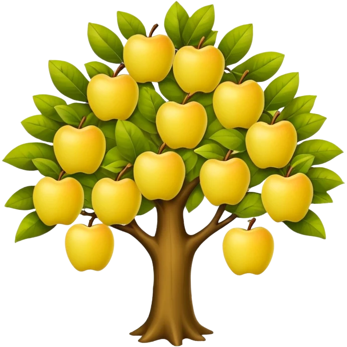 tree with yellow apples emoji