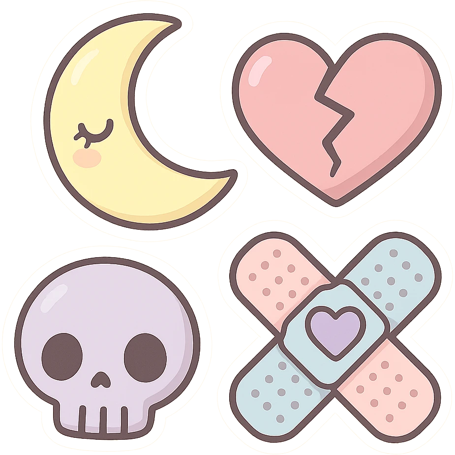 pastel emo objects emoji