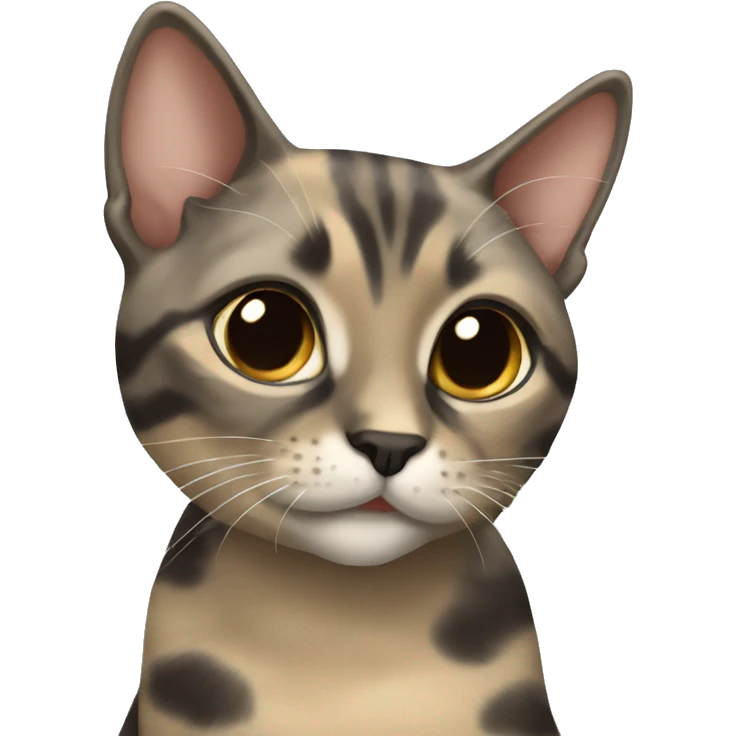 beige and grey tortie cat emoji