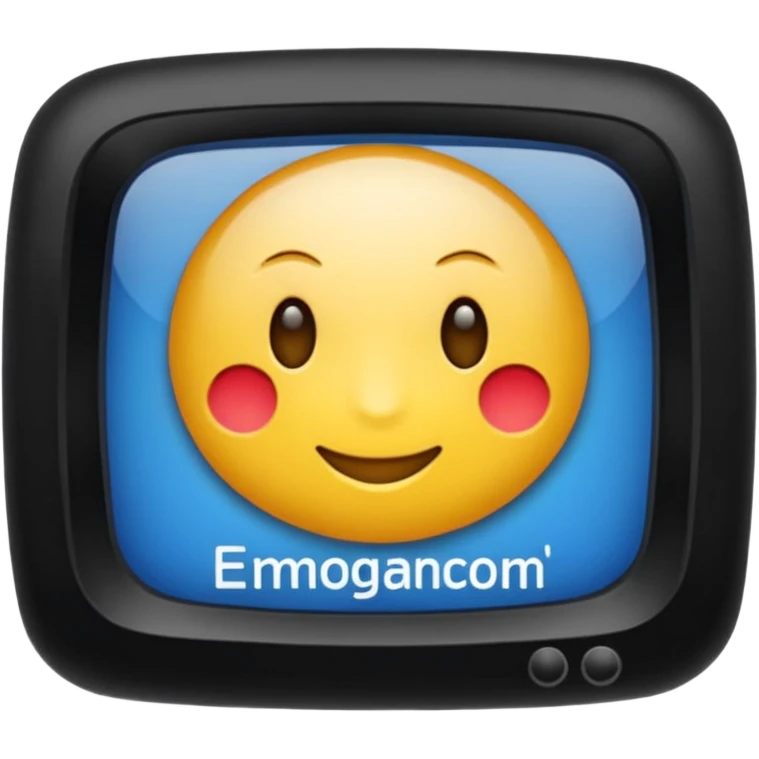 монитор с синим пустым экраном emoji