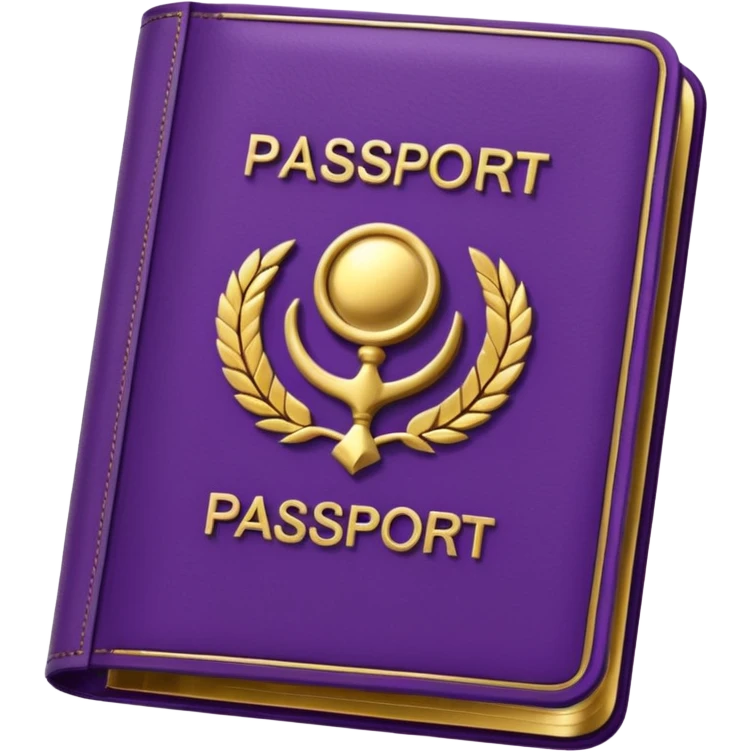 purple gold passport emoji