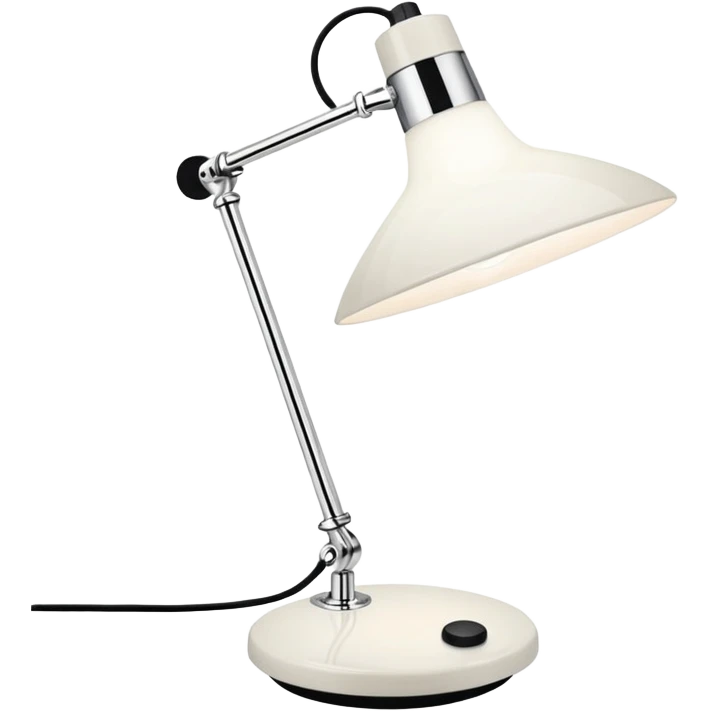 Lamp Poul Henningsen for Louis Poulsen PH 2/1 table lamp in white and chrome emoji