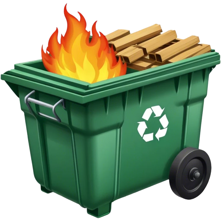 Dumpster fire emoji