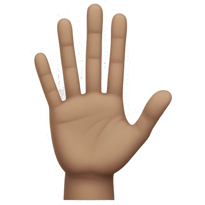 4 fingers up emoji