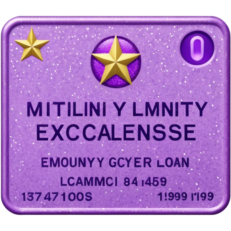 patente militar baixa roxa com glitter emoji