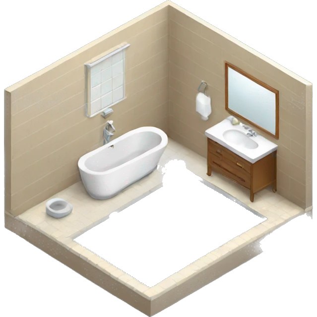 isometric bathroom emoji