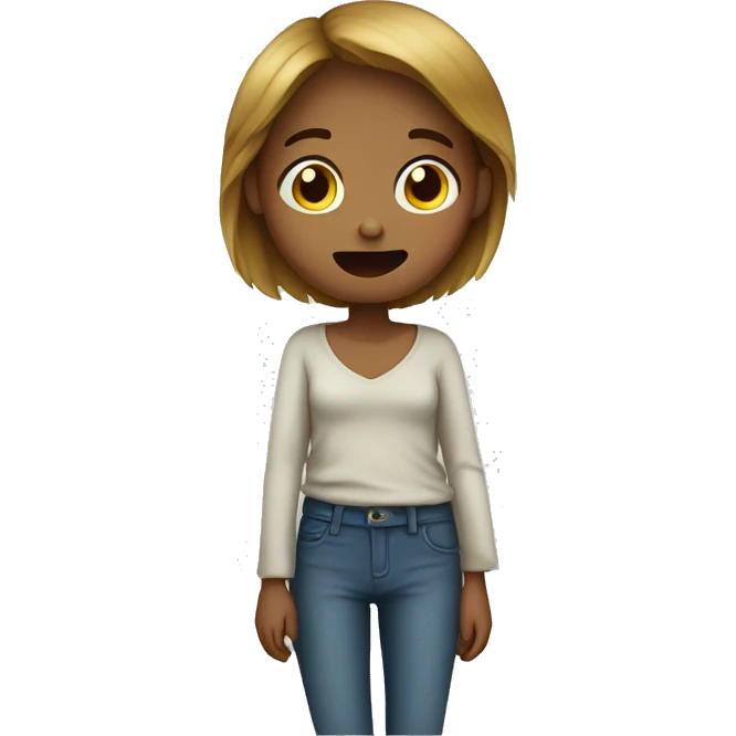 Girl with stomach ache emoji