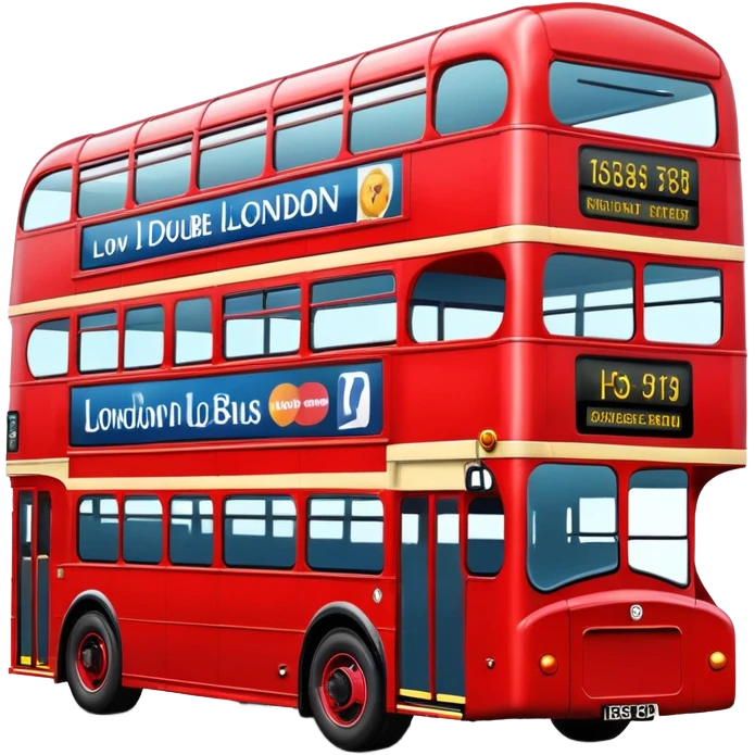 red double-decker London bus emoji