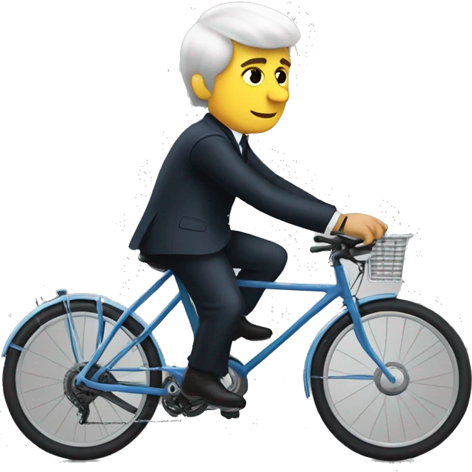 Macron en vélo  emoji