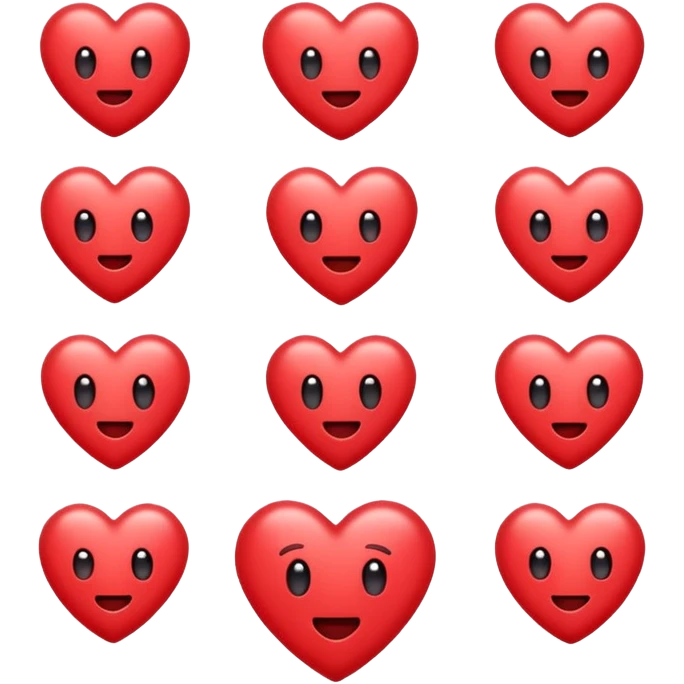 Create a hand drawn flat minimal love reaction emoji for a new social media app emoji