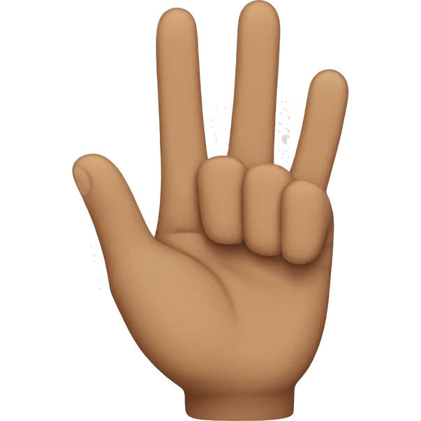 3 fingers emoji
