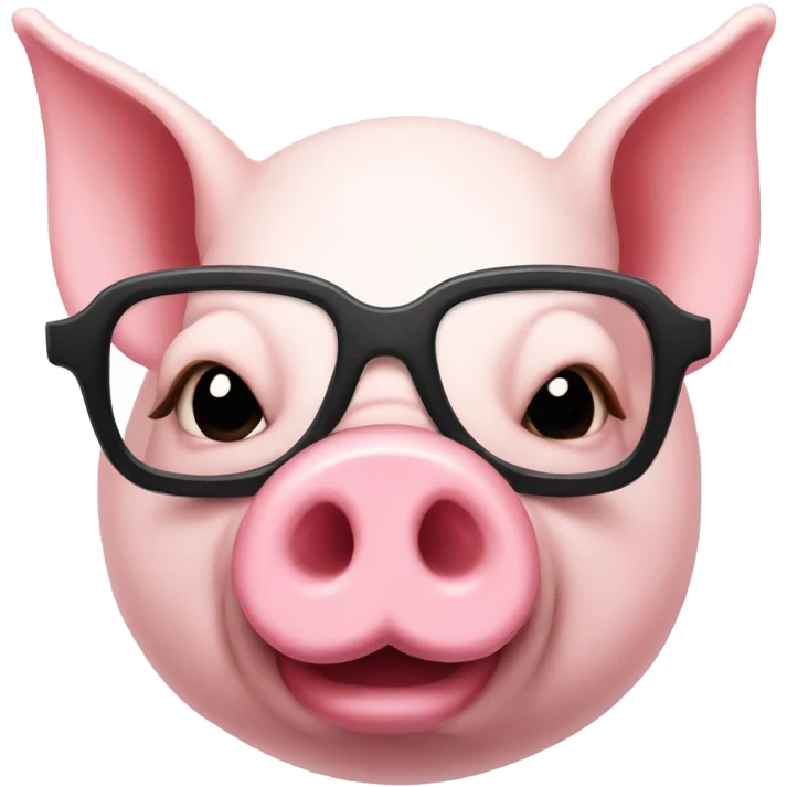 Pig with pink glasses emoji