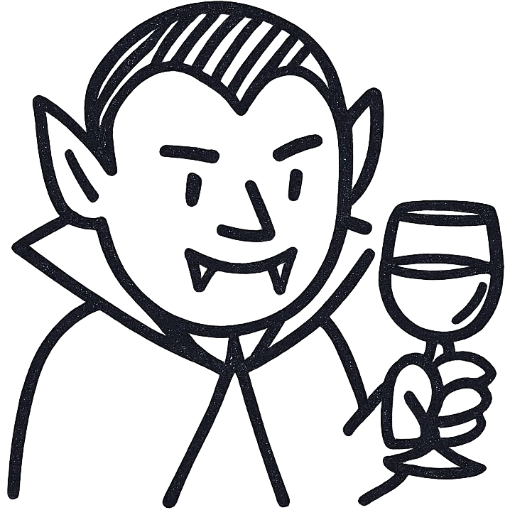 вампир с бокалом emoji
