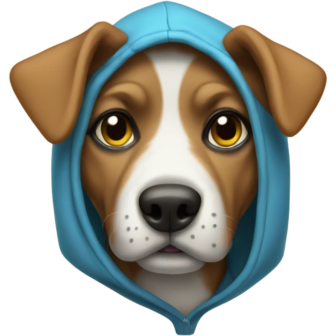 Dog wearing hoodie emoji