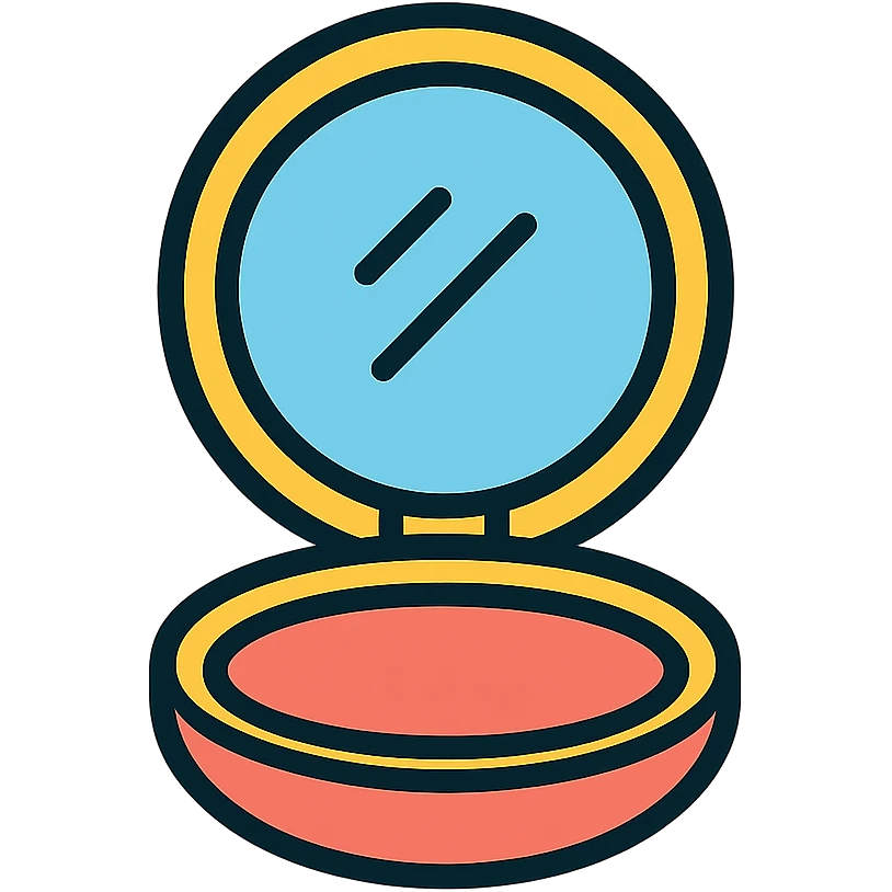 Compact mirror beauty accessory emoji