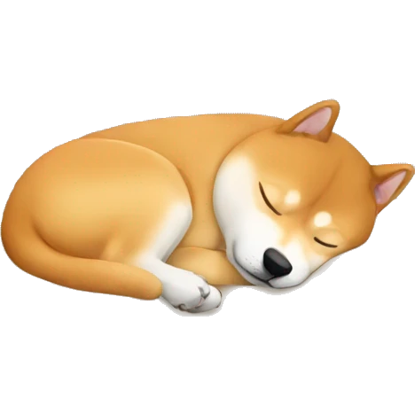 Sleeping shiba emoji
