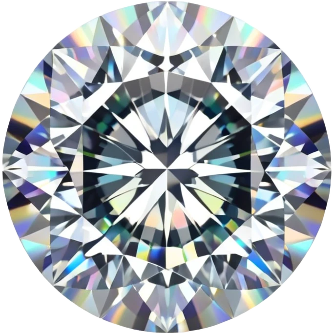 Make it 3D emoji style: add a silver jewelry setting to the round cut white diamond with subtle holographic glow emoji