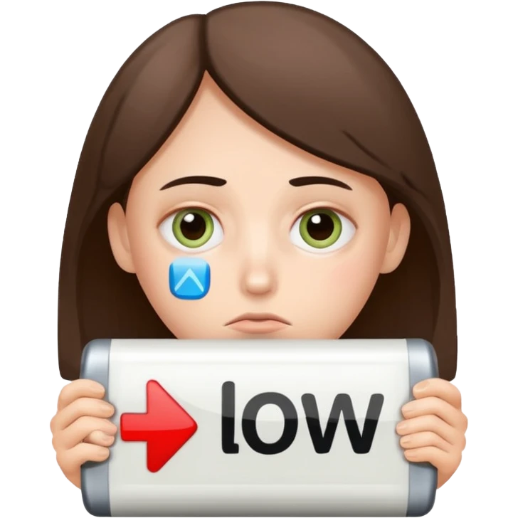 tired and exhausted with undereye bags add low power sign emoji