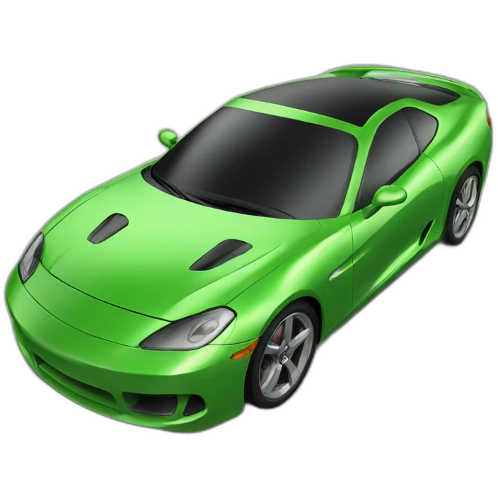 cool car green 3d emoji
