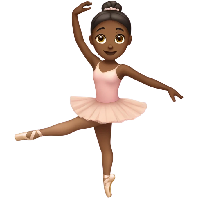 brown skin ballerina emoji