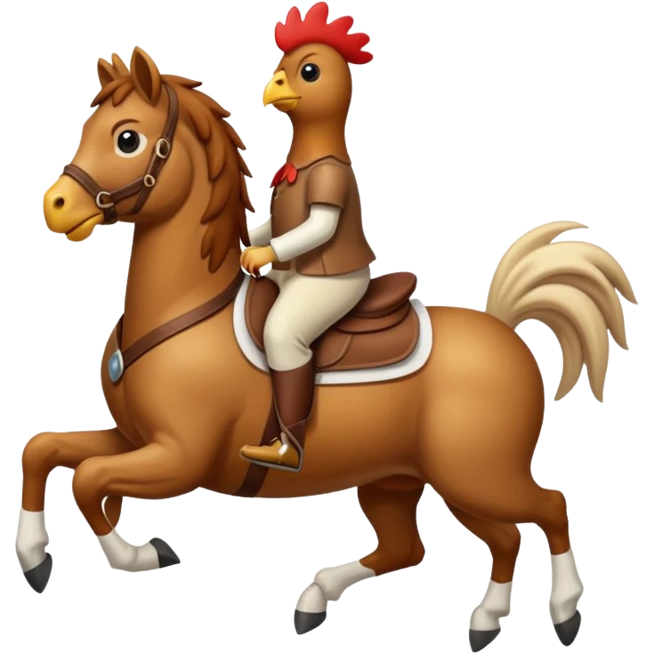 Chicken jockey emoji