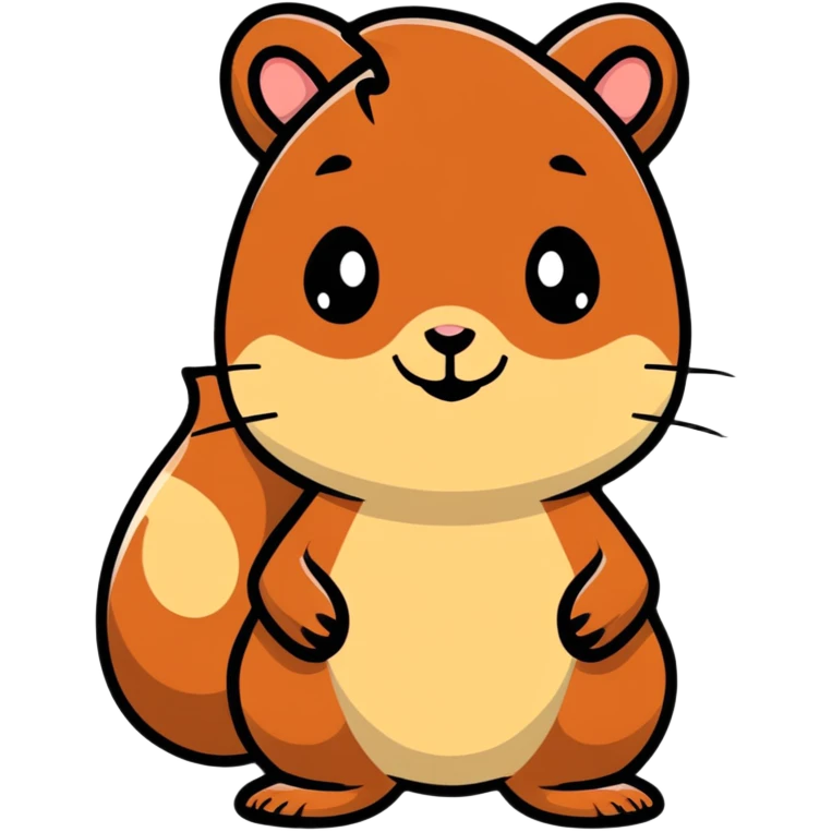 charming squirrel with adorable smile emoji