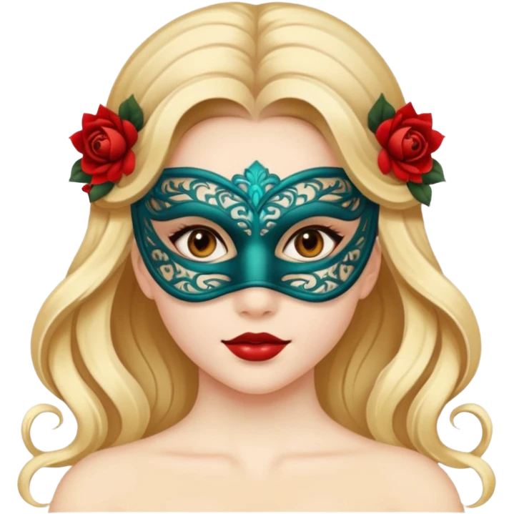 a beautiful girl wearing mask emoji