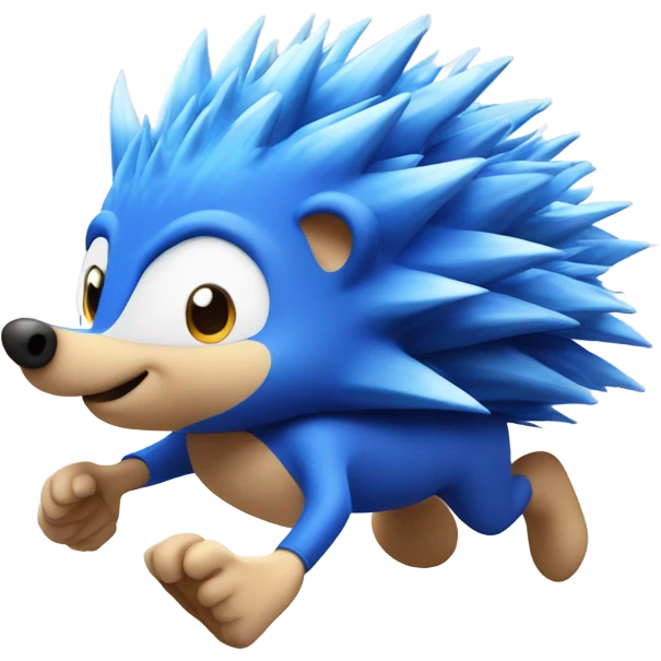 Blue hedgehog that can run fast emoji