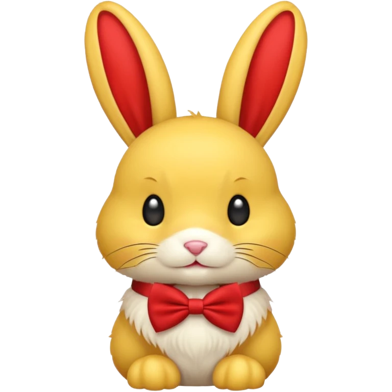 yellow bunny with red bowtie emoji