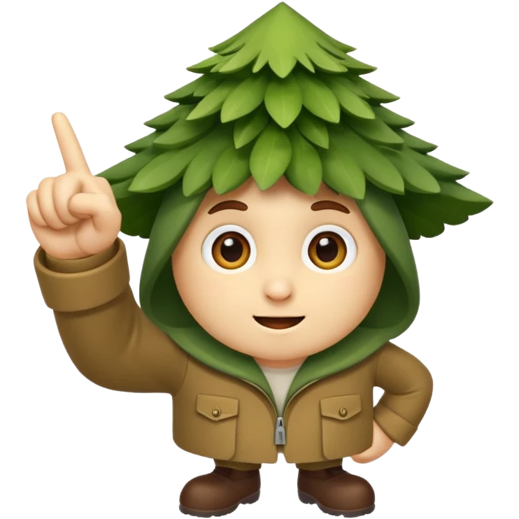 forest character pointing at viewer “you” gesture emoji