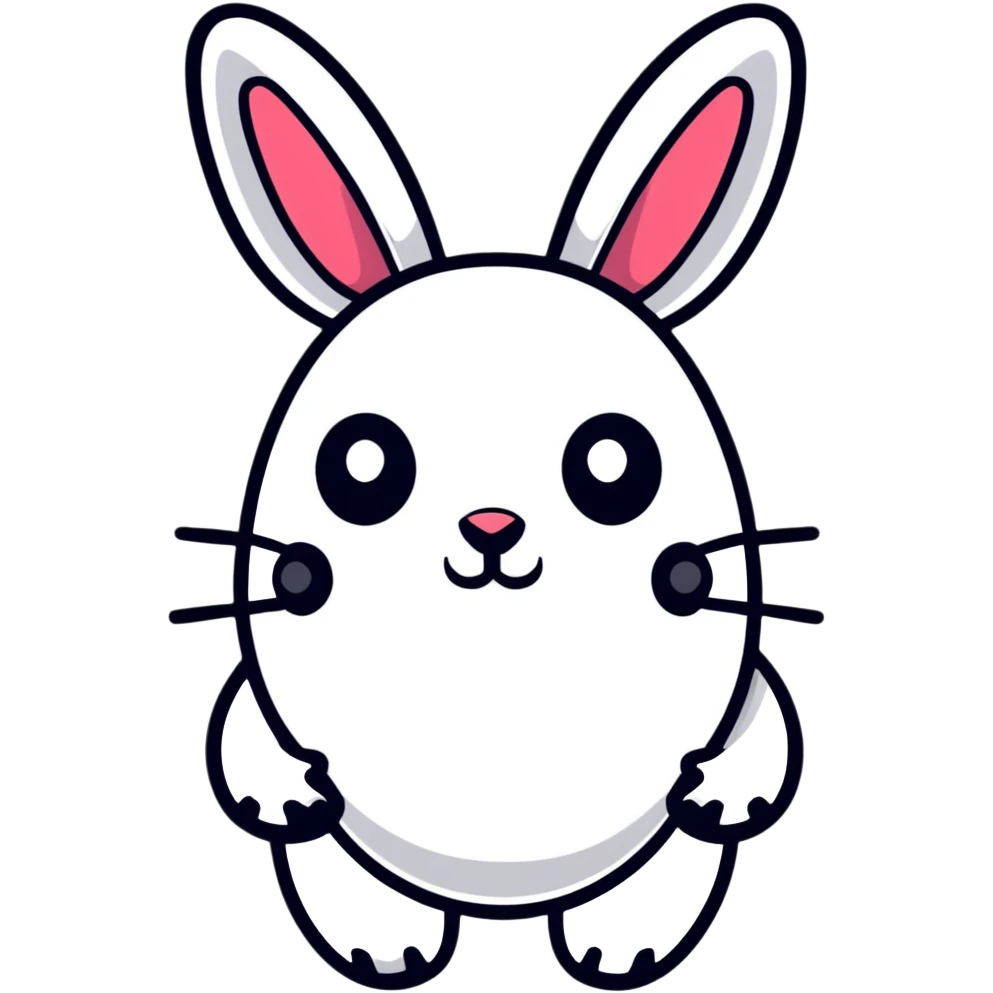 futuristic rabbit robot face, only the face emoji