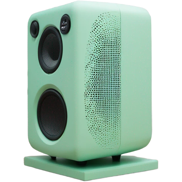 Mint green audio speaker  emoji