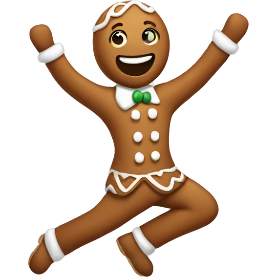gingerbread dancing emoji