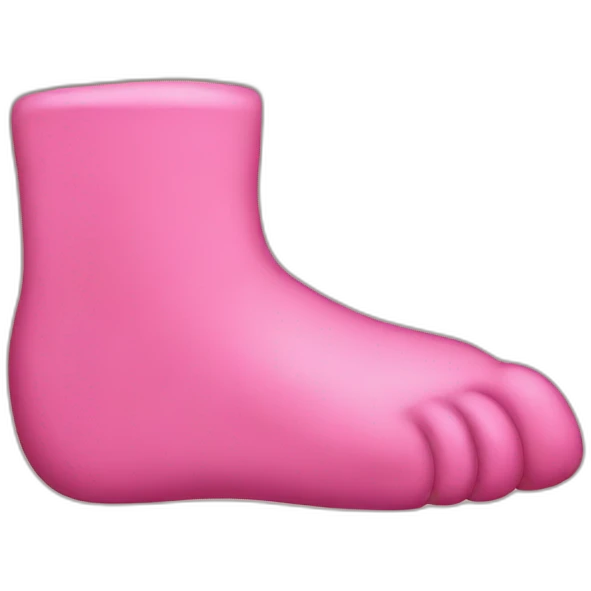pink big foot emoji