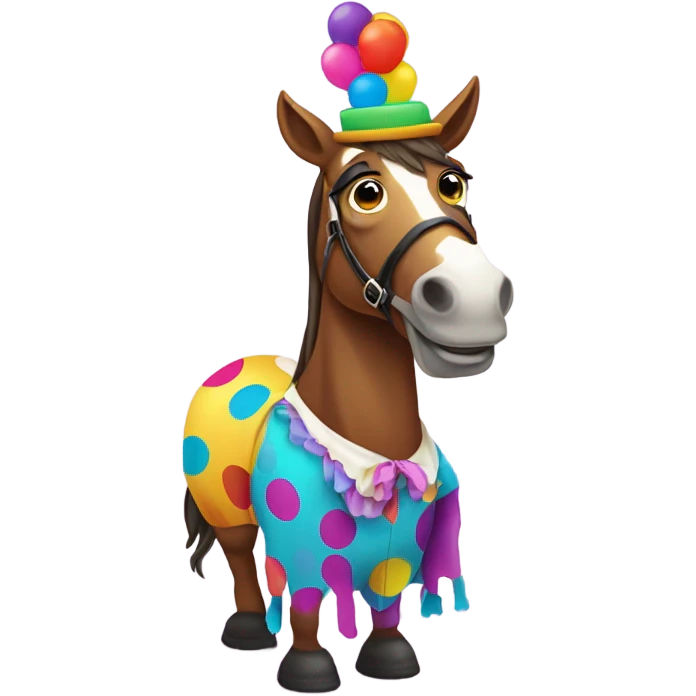 Horse clown emoji