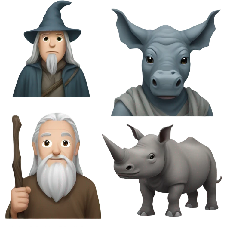 Gandalf a rhino  emoji