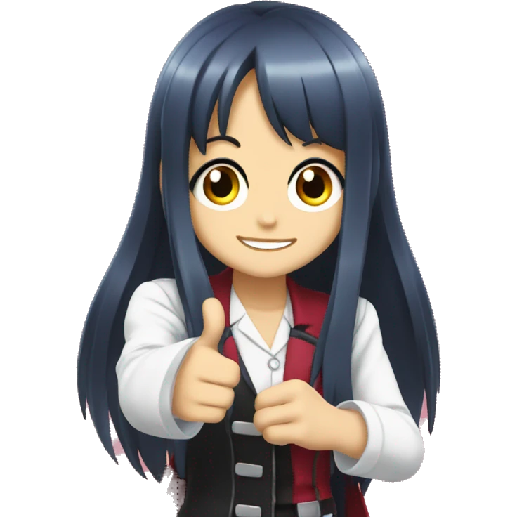 Rias Gremory doing a thumb up emoji