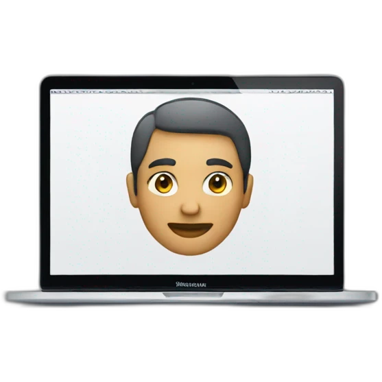 Person working on macbook laptop emoji