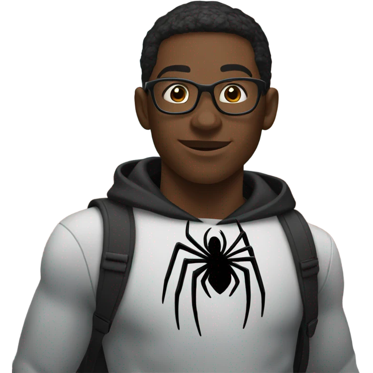 black spider-man go to school  emoji