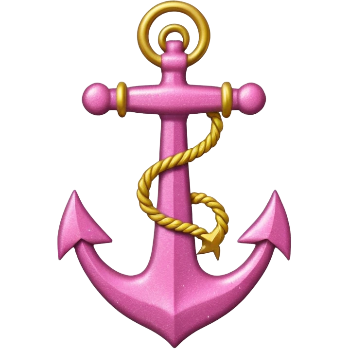 glitter pink and yellow anchor emoji