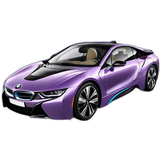 Bmw i8 purple  emoji